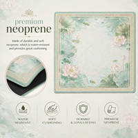 Tapis de Mahjong Américain Lotus de 33 Pouces en Néoprène Premium Antidérapant – Housse de Table Design Original Personnalisable OEM – Vente en Gros – Cadeau Idéal pour Soirées Jeux