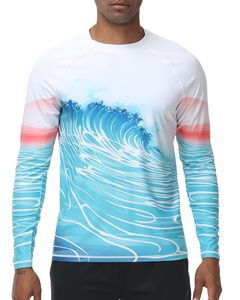Long <b>Sleeve</b> Men's Shirt UPF 50+ Swim Beach UV Sun Protection Fishing <b>Base</b> <b>Layer</b> (Big & Tall) Stretch Fit Activewear - Product Image 1