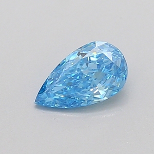 Diamant de laboratoire CVD en forme de poire, taille idéale, bleu vif fantaisie, 0,32 ct, VS1, diamant non monté - Product Image 1