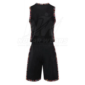 Uniforme de basket-ball durable pour hommes avec short en jersey confortable, vêtements de sport légers et respirants, idéal pour les entraînements d'équipe - Product Image 2