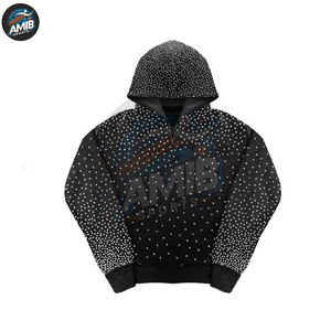 Oem Service Breathable Solid Rhinestone <b>Men</b> Tracksuits Cotton Polyester Long Sleeve Printed <b>Pullover</b> <b>Men</b> Rhinestone Tracksuits - Product Image 2