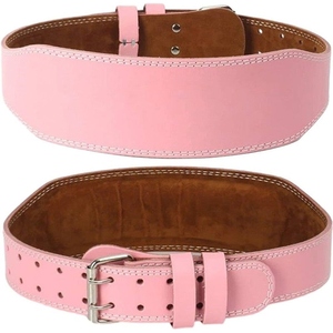 Cinturón de Levantamiento de Pesas de Cuero Genuino de Búfalo para Mujer, Soporte Ajustable para la Cintura, Cierre de Hebilla para Entrenamiento de Fuerza, Color Negro - Product Image 1