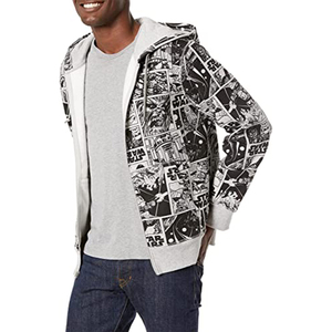 Sudadera con Capucha y Cremallera Estampada, Unisex, Corte Regular, Informal, para Otoño, Tejida en Poliéster - Product Image 2
