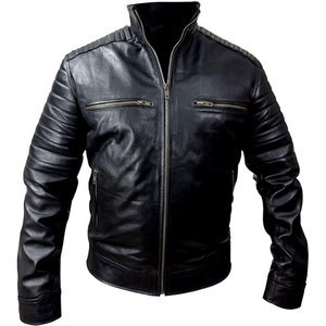 Good Quality Winter New Arrivals Men Clothing Thick Leather <b>Jacket</b> Faux Fur Collar Windproof <b>Warm</b> Coat <b>jacket</b> for men - Product Image 3