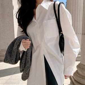 Camisas Casuales de Mujer para el Verano 2025, Nuevas Camisas Lisas de Manga Larga, 100% Algodón, Secado Rápido, Cuello Clásico - Product Image 5