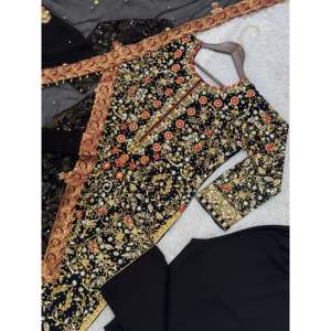 Conjunto de ropa de fiesta de diseñador para mujer con parte superior y Dupatta elegante y con estilo - Product Image 1