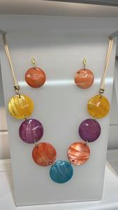 Collar de Moda con Cuentas de Resina, Unisex, con Colgante de Manzana y Frutas como Naranja y Cereza, con Moissanita, Joyería para Fiestas - Product Image 4