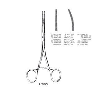 Pinces hémostatiques de Pean 16 cm / 6¼ po, pince chirurgicale manuelle pour hémostase, instrument de classe I certifié CE - Product Image 1