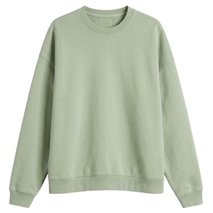 Sweat-shirts et sweats à capuche OEM épais pour femmes et unisexe, sweats à col rond personnalisés avec logo brodé - Product Image 3