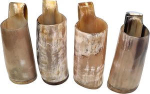 Tazas Artesanales de Cuerno de Buey Ecológicas con Temática Animal, Acabado Natural, Estilo Vintage, Reutilizables, para Cerveza, Uso en Fiestas, Sólidas - Product Image 3