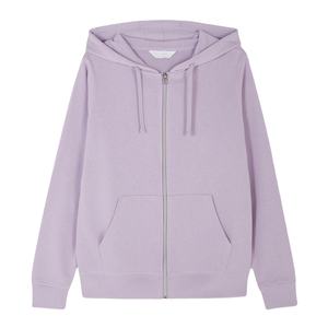 Sudadera con capucha recortada de punto de Spandex para mujer con logotipo estampado personalizado OEM al por mayor con cuello con cremallera y capucha para invierno - Product Image 1