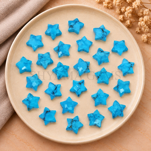 Piedra Preciosa Suelta Azul Turquesa en Forma de Estrella Facetada de 10 mm para Diseño de Joyería al por Mayor, Fabricación de Colgantes, Manualidades y Suministros de Piedras - Product Image 5