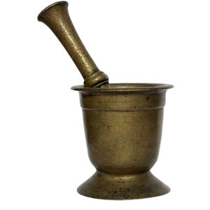 Antique Finished Spice <b>Grinder</b> Pesto Powder Mortar Pestle Bronze Metal Pill Crusher Antique <b>Herb</b> Bowl Mortar Pestle - Product Image 5