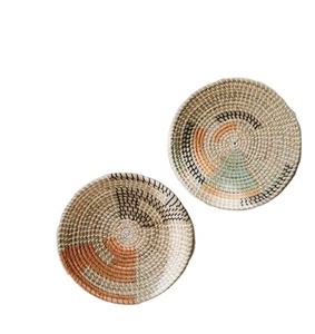Cesta de pared de cuerdas de plástico y algas marinas de gran oferta/placa de pared Placa de algas marinas en espiral decoración del hogar handmad - Product Image 1