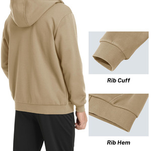 Sajjawal Zipper-Up Regular Fit 100% Cotton Fleece 400g Solid Eco-Friendly Windproof <b>Waterproof</b> Mens Unisex Hip Hop Hoodie - Product Image 4