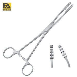 Pinces à éponges chirurgicales droites certifiées CE Classe I, instrument manuel pour salle d'opération - Product Image 1