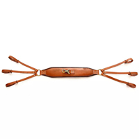 Sangle de transport en cuir pour leurres de chasse, multi-boucles, avec anneaux métalliques et mousqueton, pour l'extérieur, vente en gros