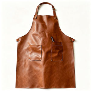 Capa de Peluquería de Cuero Sintético, Duradera, Antiestática, Resistente al Agua, Cintura Ajustable, Profesional para Barbería y Salón - Product Image 1