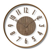 Reloj de Pared Mecánico de Madera Creativo, Diseño Ecológico, Moderno, Silencioso, Funciona con Batería, Impermeable, Abstracto, Geométrico, Fácil de Leer