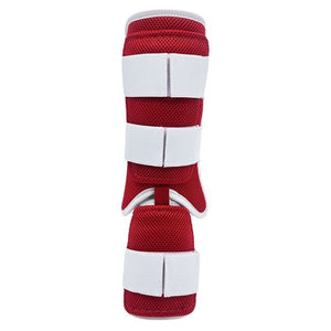 Protège-jambes en aluminium rouge WARPRO INDUSTRY avec fermeture auto-agrippante, légers, protection de base pour adultes, utilisation sportive toutes saisons - Product Image 3