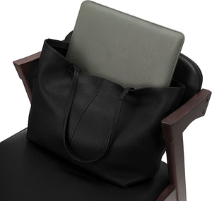 Wholesale Custom Logo Simple Gray Leather <b>Tablet</b> Sleeve Protective Cover <b>Waterproof</b> Anti-Theft Laptop Sleeve Elegant Businuss - Product Image 5