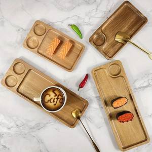 ถาดเสิร์ฟไม้คุณภาพพรีเมียม ดีไซน์ทันสมัย สำหรับอาหารเช้า ชา กาแฟ ขนม และเครื่องใช้บนโต๊ะอาหาร - Product Image 1