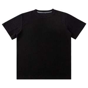 T-<b>shirt</b> Unisex <b>Waffle</b> Knitted Short Sleeve T-<b>shirt</b> Summer Heavyweight Men's Drop Shoulder Loose Solid Color - Product Image 1