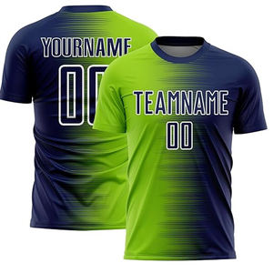 Ensemble d'uniformes de football respirants sur mesure, grande taille, impression par sublimation, maillot de football en polyester, shorts, kit d'équipe, vêtements de sport - Product Image 2