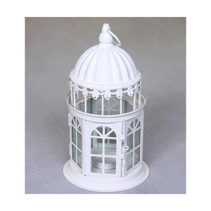 Classic Black Iron Lantern Candle <b>Holder</b> Set With <b>Glass</b> Panels And Dome Lid Decorative Stylish New Design Lantern Set - Product Image 3