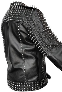 Genuine Lambskin Studded Biker <b>Men</b> Leather Jacket Biker Vintage <b>Studs</b> Jacket 2026 - Product Image 3