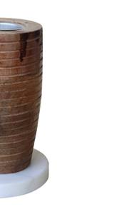 Brûleur d'encens en bois nervuré en gros, encensoir de luxe en bois de manguier avec base en marbre, décoration moderne pour la maison et le bureau - Product Image 6