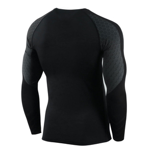 High Quality 240GSM Polyester Spandex Breathable Quick Dry Rash Guard Custom Sublimated Long Sleeve BJJ MMA <b>Compression</b> <b>Shirt</b> - Product Image 2