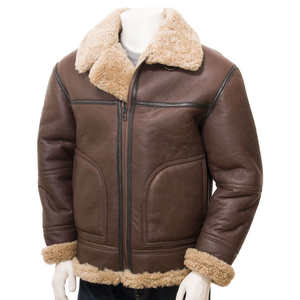 Chaqueta de Cuero Genuino para Hombre, Estilo Urbano, Corte Regular, Alta Calidad, Color Sólido, Impermeable y Resistente al Viento, Invierno 2026 - Product Image 4