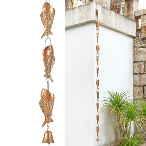 Chaîne de pluie moderne en métal avec coupelles connectées pour les bords de toit - Product Image 6