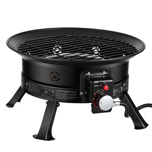 Braciere a Gas Propano da 19 Pollici, 53.000 BTU, Fiamma Regolabile, Griglia, Pietre Laviche, Gambe Pieghevoli, Braciere Portatile Rettangolare - Product Image 2