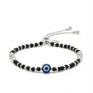 Tobillera de Plata con Ojo de Obsidiana DIVYORO - Product Image 1