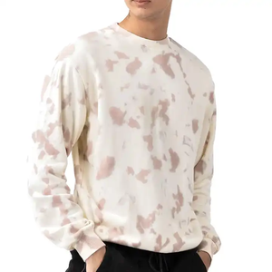 Sudadera de cuello redondo con efecto tie-dye para hombre, de manga regular, tejida, con estampado de camuflaje, estilo casual, para otoño - Product Image 1