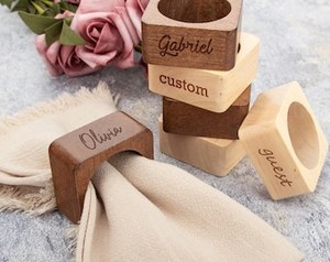 New <b>indian</b> handcrafted wooden ecofriendly napkin <b>ring</b> here premium quality here table decor - Product Image 2