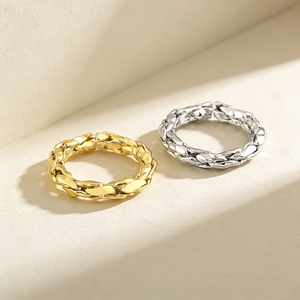 QIKU minimalista colore <span class=keywords><strong>oro</strong></span>/<span class=keywords><strong>argento</strong></span> apertura anelli regolabili <span class=keywords><strong>rame</strong></span> donne fidanzamento anniversario coppia gioielli Unisex fascino regalo - Product Image 1