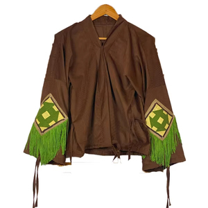 Chemise d'été décontractée pour femme, coupe ample, à manches longues, col classique, imprimé personnalisé, motif nœuds, poche plaquée, respirante - Product Image 1