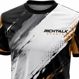 Camiseta Deportiva de Manga Corta para Hombre, 100% Algodón, Transpirable, de Secado Rápido, Corte Regular, Cuello Redondo, RICHTALK SPORTS - Product Image 4