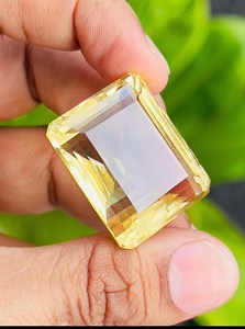 Piedra preciosa de citrino natural, corte esmeralda, pieza de coleccionista, piedra suelta amarilla para hacer joyas, anillos, colgantes, alta calidad - Product Image 5