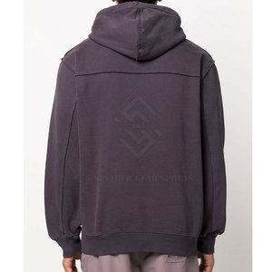 Sweat-shirts d'hiver respirants, écologiques, à séchage rapide, en coton mélangé, effet délavé, impression personnalisée du logo, haute qualité, pour hommes - Product Image 4