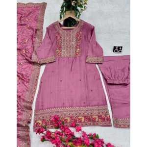 Hermoso conjunto de traje elegante para fiestas Pent and Fancy Dupatta para mujer - Product Image 4