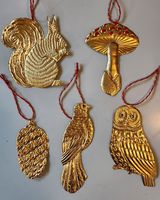 Ornement de cloche de Noël en laiton en forme d'oiseau, décoration artisanale traditionnelle