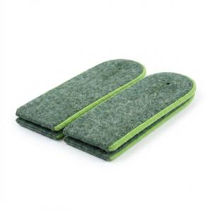 Épaulettes personnalisées OEM gris champêtre avec passepoil vert prairie brodé pour uniforme d'officier - Product Image 3