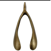 Golden Brass Bow Christmas Ornament Classic Style Handmade Hanging Decoration - Product Image 3