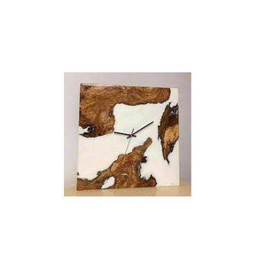 Horloge murale ronde moderne en résine époxy et bois, finition brillante, luxe, personnalisable, idéale pour offrir en cadeau, décoration intérieure, pour restaurant, hôtel - Product Image 2