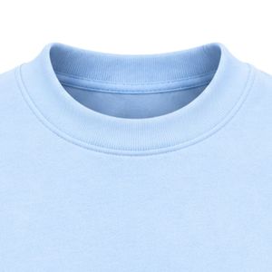 เสื้อสเวตเชิ้ตคอกลมสีฟ้าอ่อนพร้อมโลโก้กราฟิก เสื้อพูลโอเวอร์ลำลองสำหรับผู้ชายและผู้หญิง เสื้อผ้าแฟชั่นน้ำหนักเบาสำหรับทุกวัน - Product Image 6