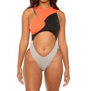 Traje de Baño Deportivo Estampado a Precio de Fábrica, Traje de Baño de Una Pieza sin Espalda para Mujer, Traje de Baño Profesional para Mujer - Product Image 1